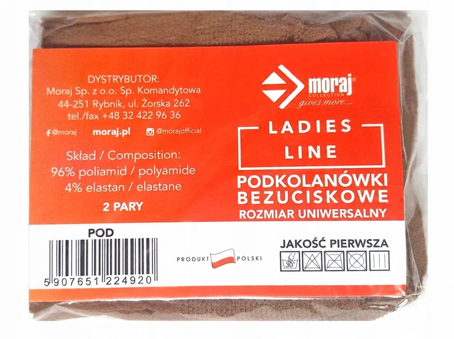 

Podkolanówki bezuciskowe Moraj uniwersalne 2 pary
