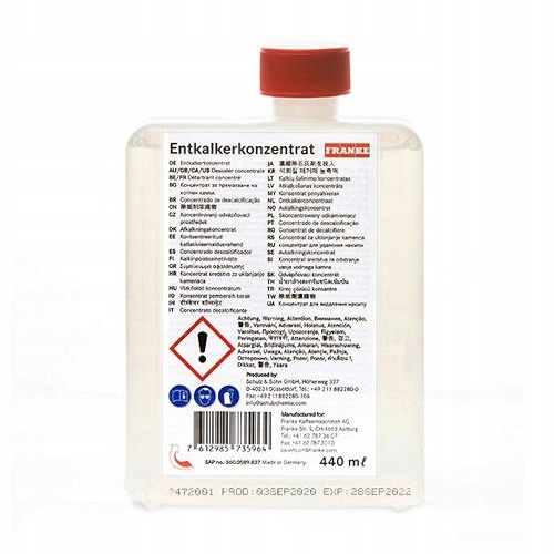 

Franke- Skoncentrowany odkamieniacz 440 ml