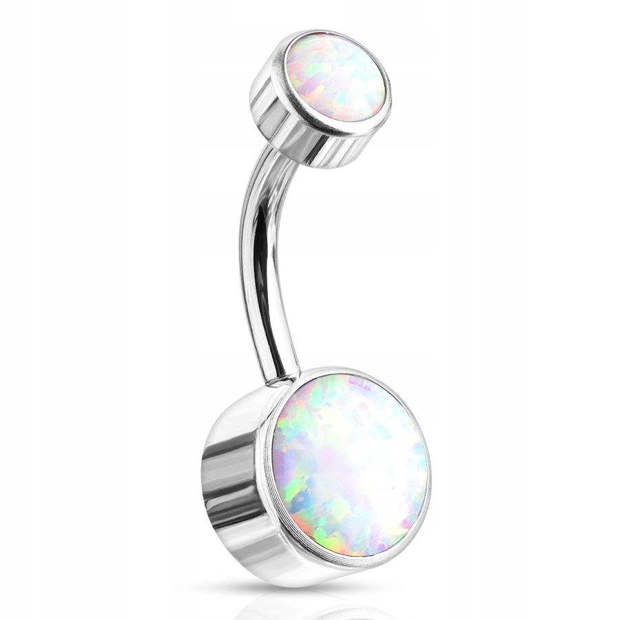 

Tytanowy kolczyk do pępka z 1,6/10/5/8 biały