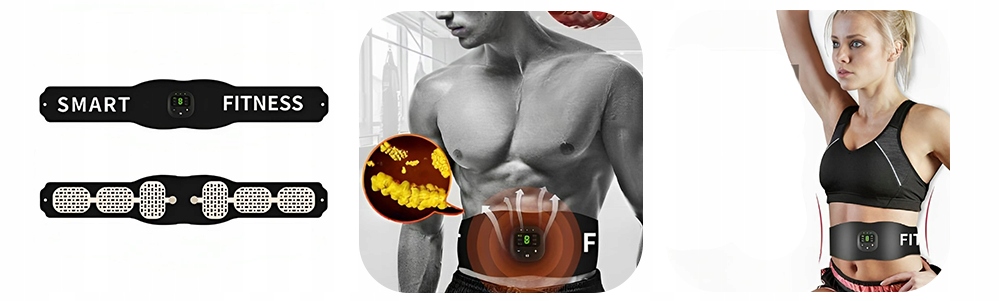 PAS WIBRUJĄCY ODCHUDZAJĄCY WYSZCZUPLAJĄCY 6W1 EMS Szerokość produktu 10.5 cm