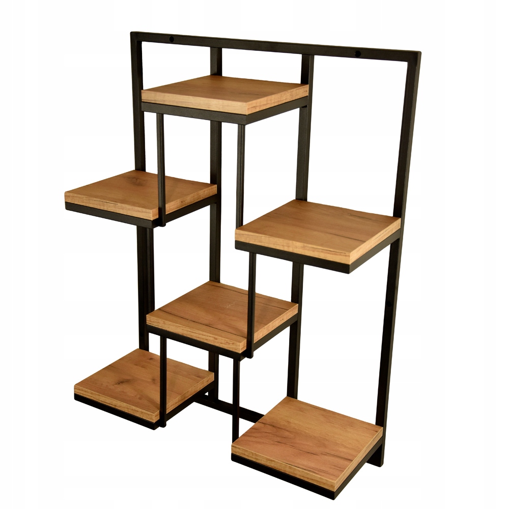 Kwietnik wiszący na ścianę półka ścienna loft duża 6 blatów