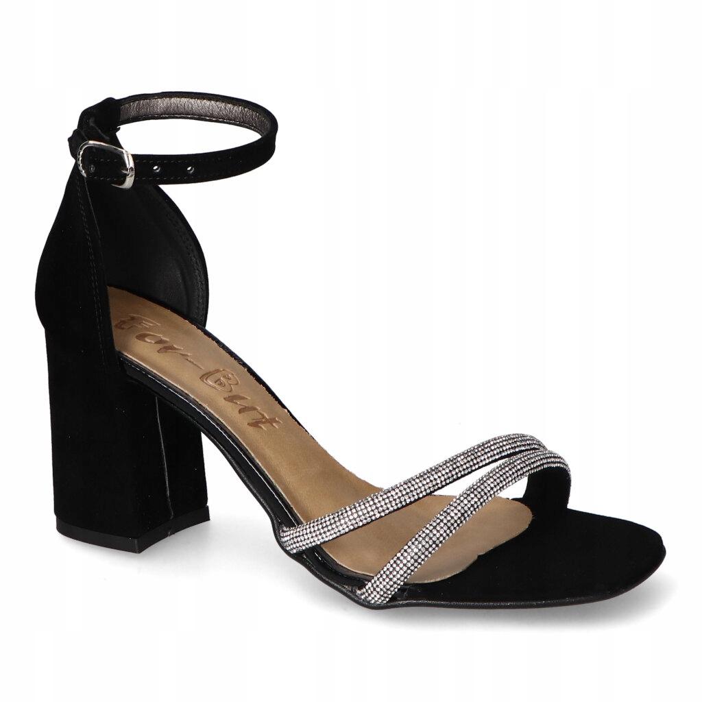 Sandály For-But 0826 Černý semiš 40