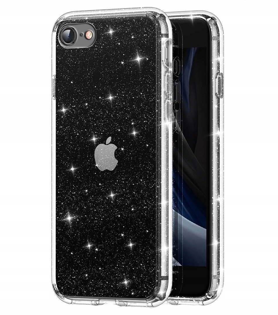 

Etui Brokat Shine +Szkło do iPhone 7 8 Se 2020 2MM