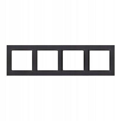 Simon 10 RAMKA POCZWÓRNA CZARNY MAT CR4/49