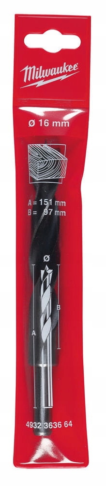

Wiertło do drewna Milwaukee Ø16 mm dł. 151 mm