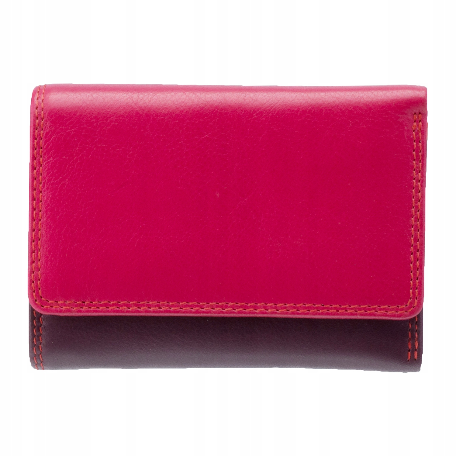 Portfelik Damski Skórzany Visconti Śliwkowy Kolorowy Zgrabny Mały Rfid