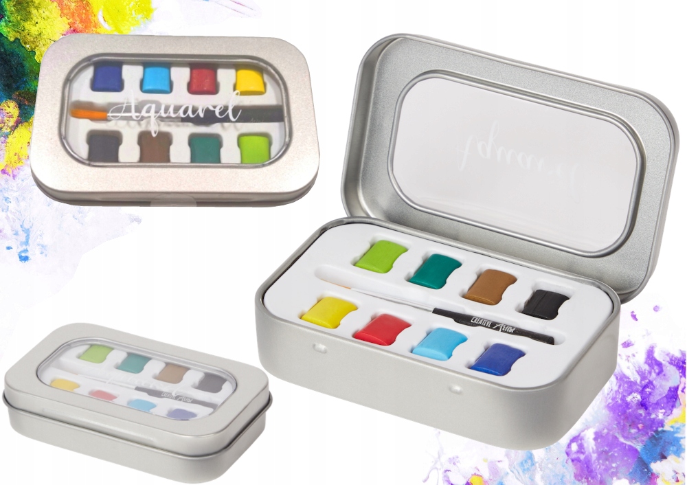 MINI ZESTAW AKWARELI 8 KOLORÓW W PUSZCZE EAN (GTIN) 1139925412236