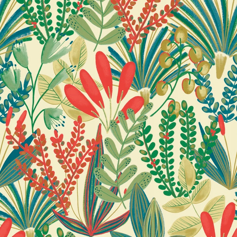 

Tapeta Wzór Liście Kwiaty Winylowa Na Flizelinie