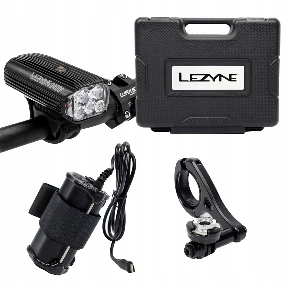 Přední světlo na kolo Lezyne Drive 2400 powerbanka Infiniti Set