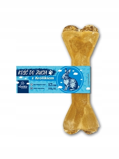 5 x Boskie Smaki Žvýkací kost s králíkem, kousátko pro psa 12 cm 55 g