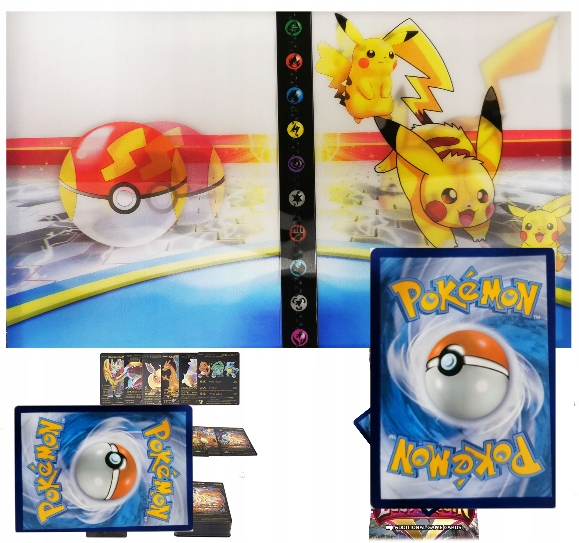 Oryginalna karta+album na 240 kart pokemon+55 kart