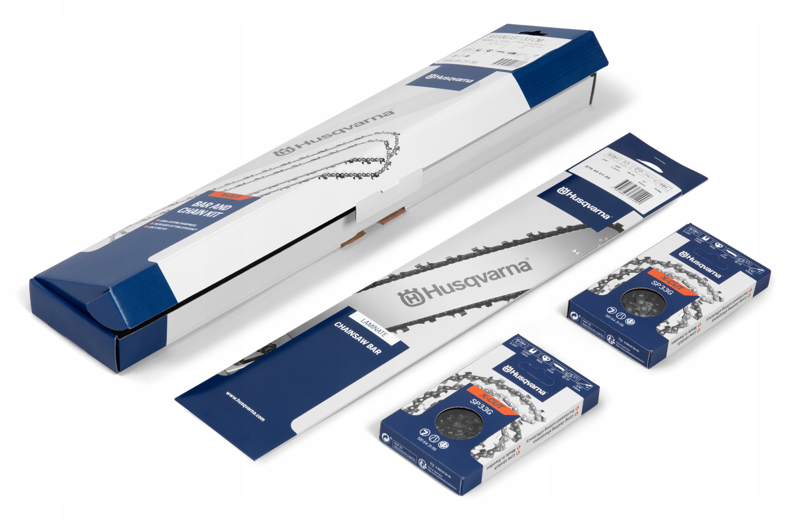 Vodiaca lišta 20" 3/8" 1,5 mm 72 článkov Hlm 2x rezná reťaz Husqvarna Sada