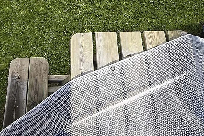 PLANDEKA 5X5 PRZEŹROCZYSTA BASENOWA Pod Basen 100g Długość 5 m