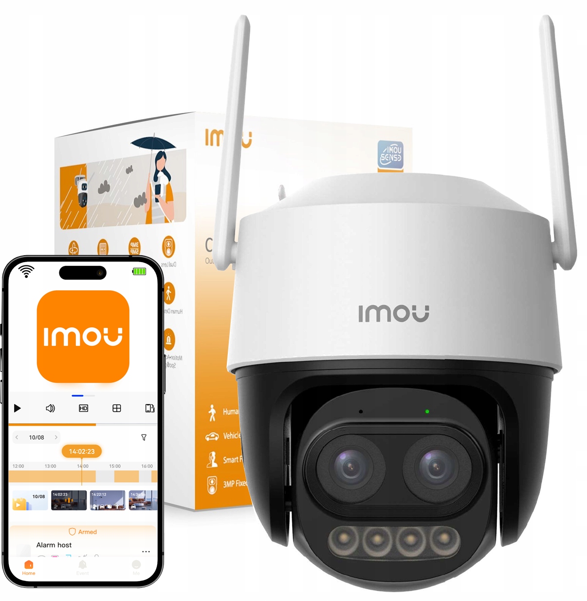 WiFi otočná kamera Imou 5MPx IPC-S7DP-5M0WEZ Cruiser S Dual Lens Zoom