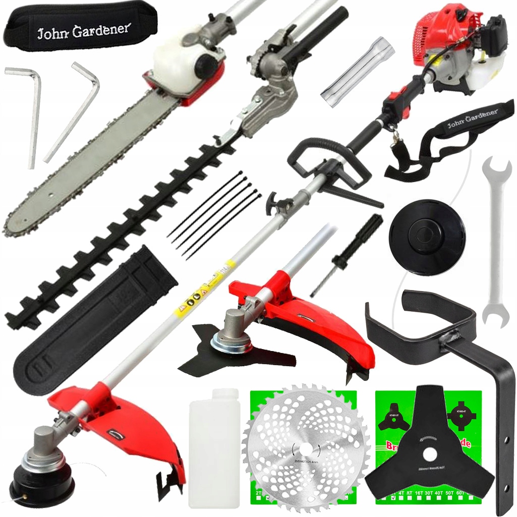 Kosa Spalinowa 4W1 Nożyce Do Żywopłotu Piła 3KM