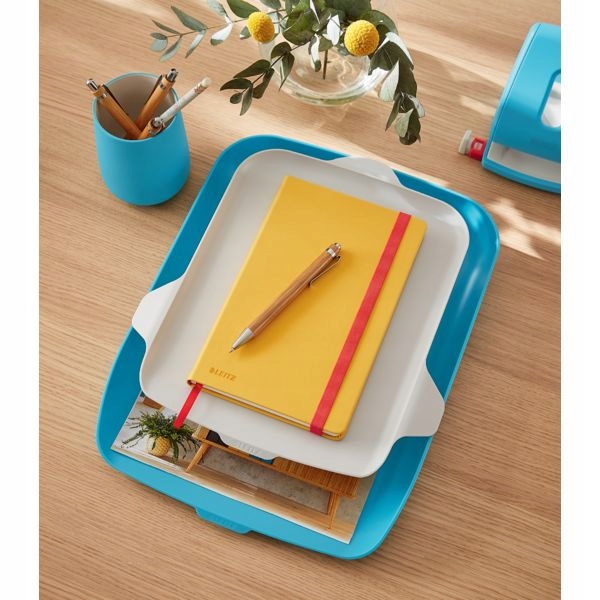 Kuweta na dokumenty z organizerem niebieska LEITZ Kolor niebieski