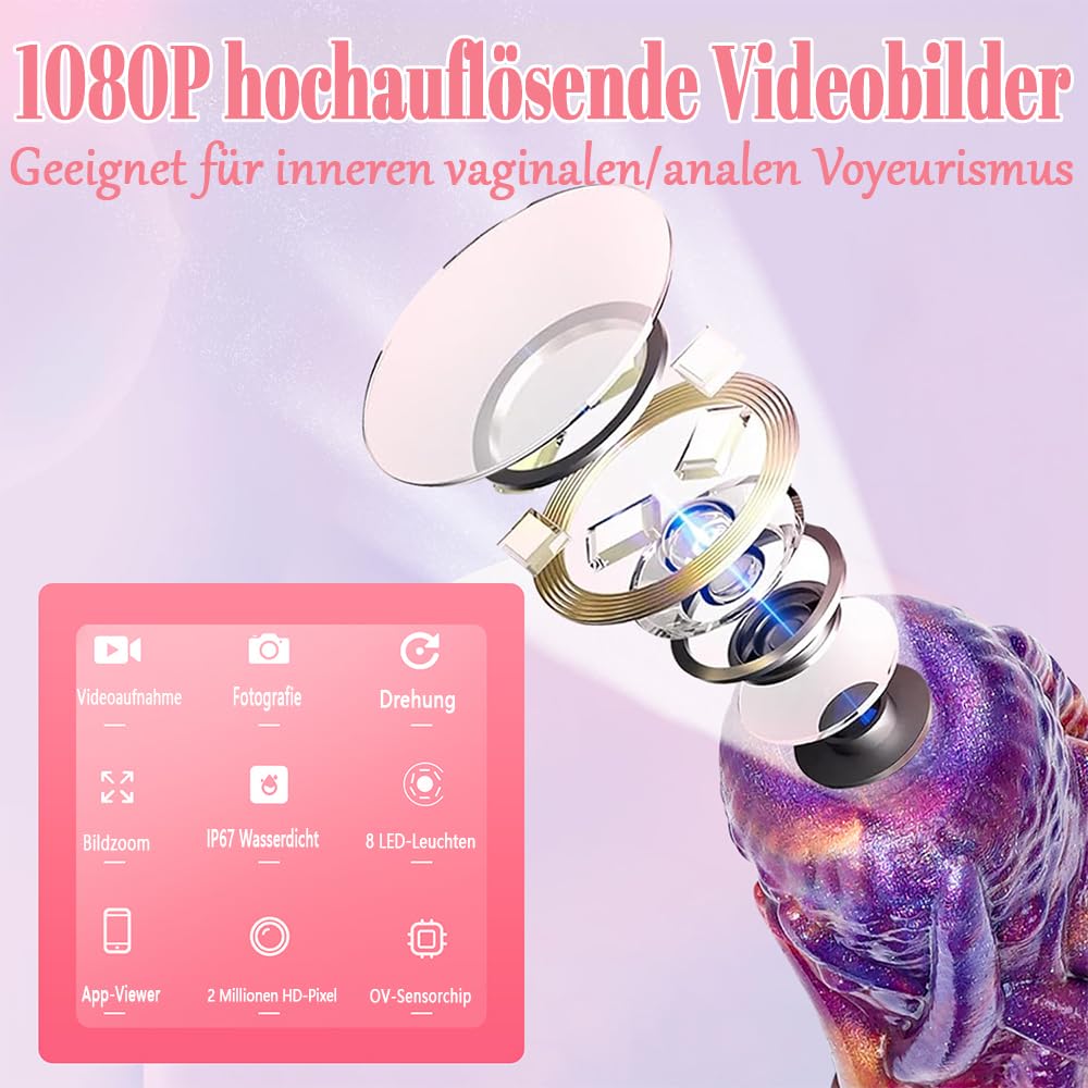 FANTASIE Silikon Dildo 50cm Przyssawka Endoskop Stymulacja G-Punktu — miniatura 5
