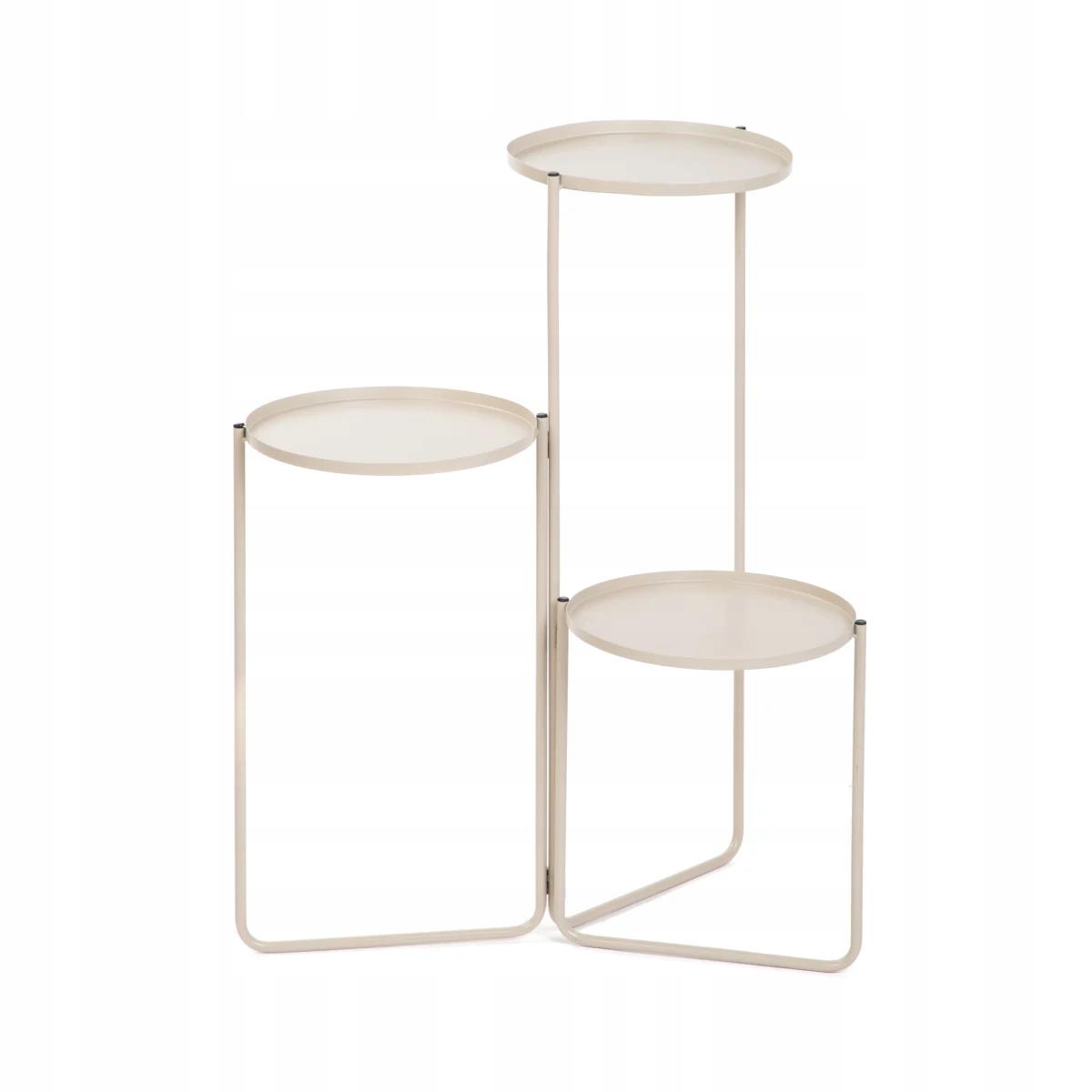 Držák Na Květináč Roh tříúrovňový béžový 25x48x70 cm Homla