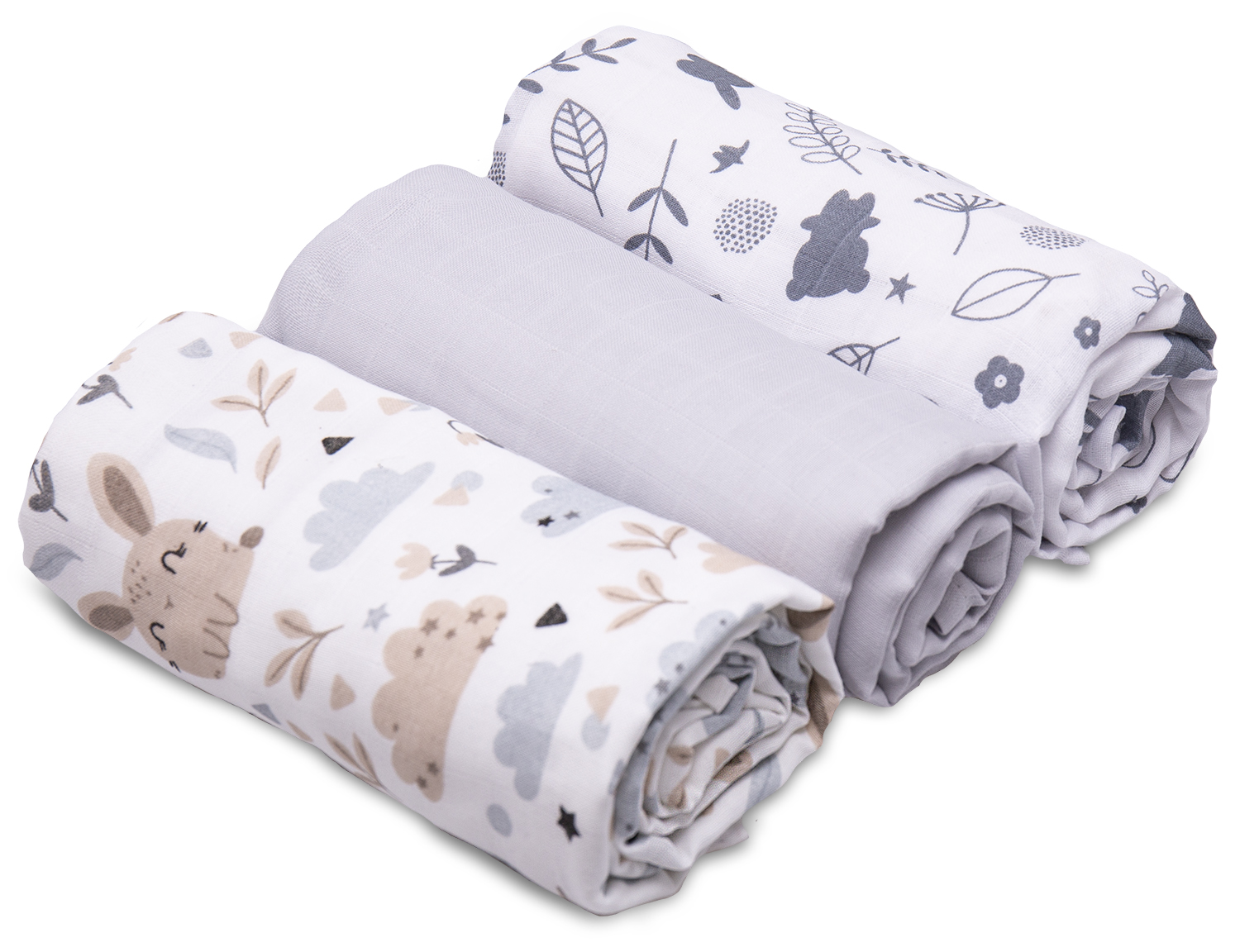 BABYMAM ПОДГУЗНИКИ, ПЕЛЕНКИ МУСЛИН ПРЕМИУМ-3 ШТ