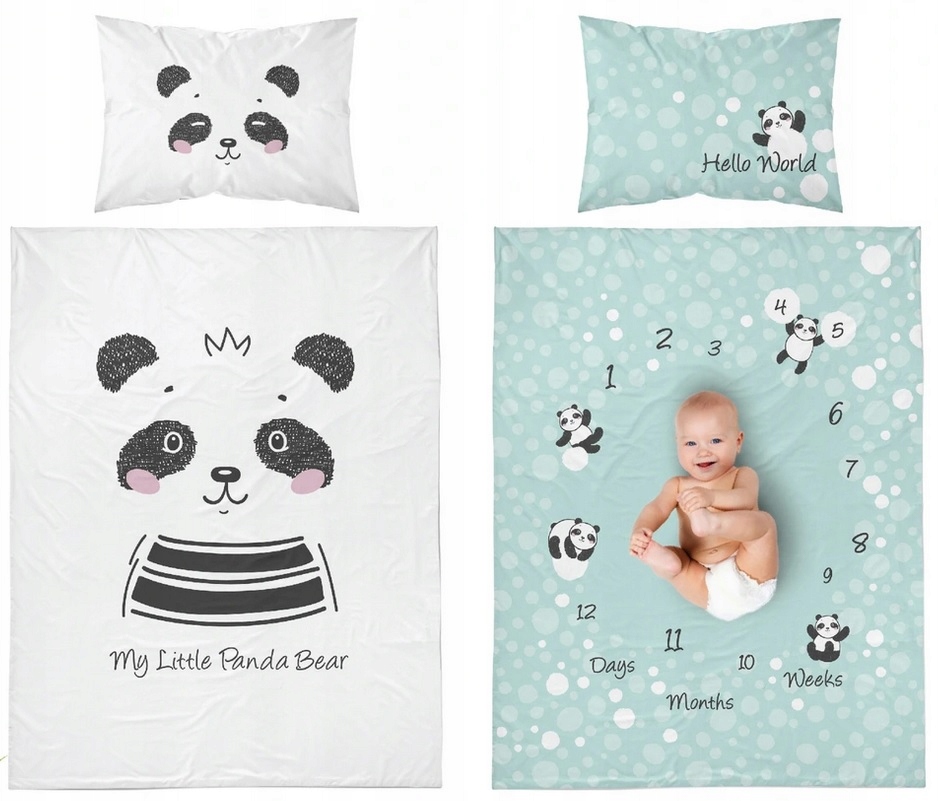 

Detexpol pościel bambusowa 100x135cm Panda mięta