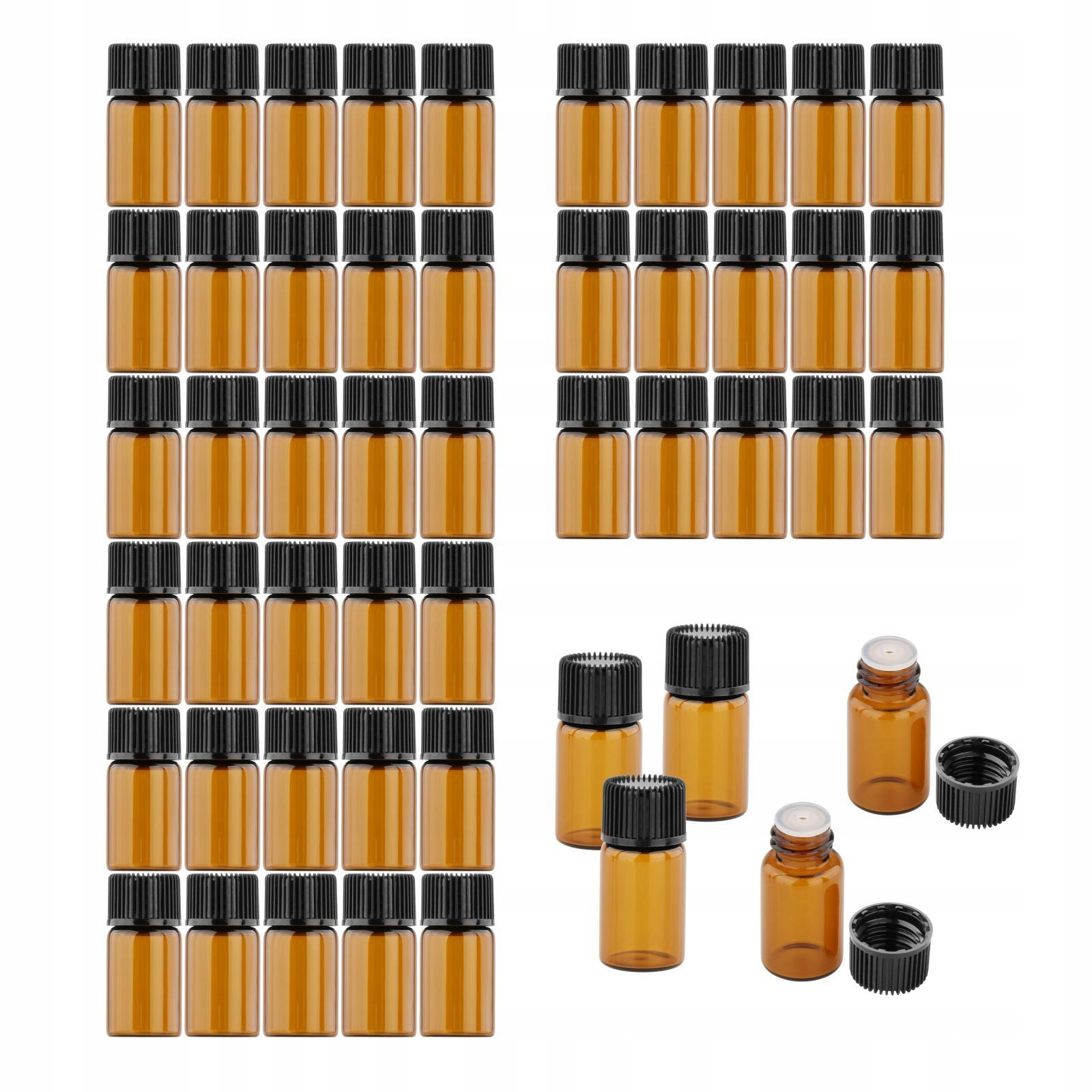 50 , burynowe butelki, osłona śruby Linia Mieszanki olejków