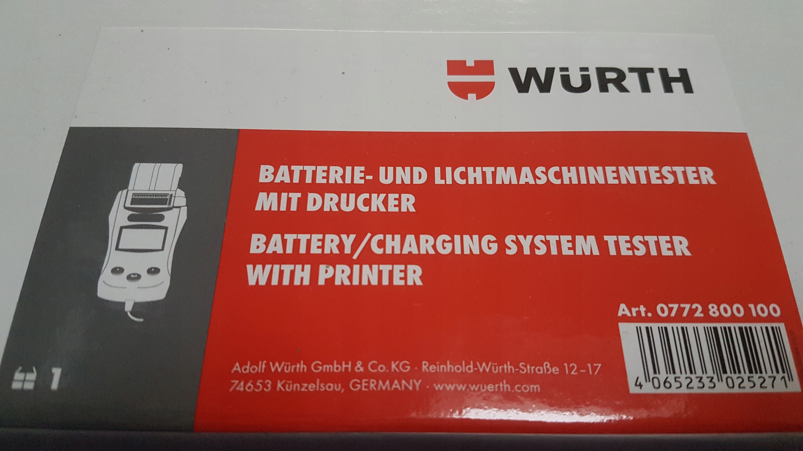 Tester akumulatora i układu ładowania Kod producenta LJH16810