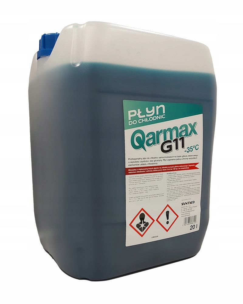 

Płyn Do Chłodnic Qarmax G11 Niebiesko-zielony 20L