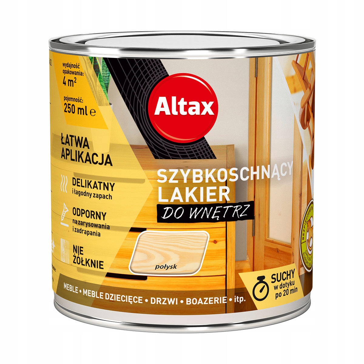 

Altax Lakier Do Wnętrz 250ml Bezbarwny Połysk