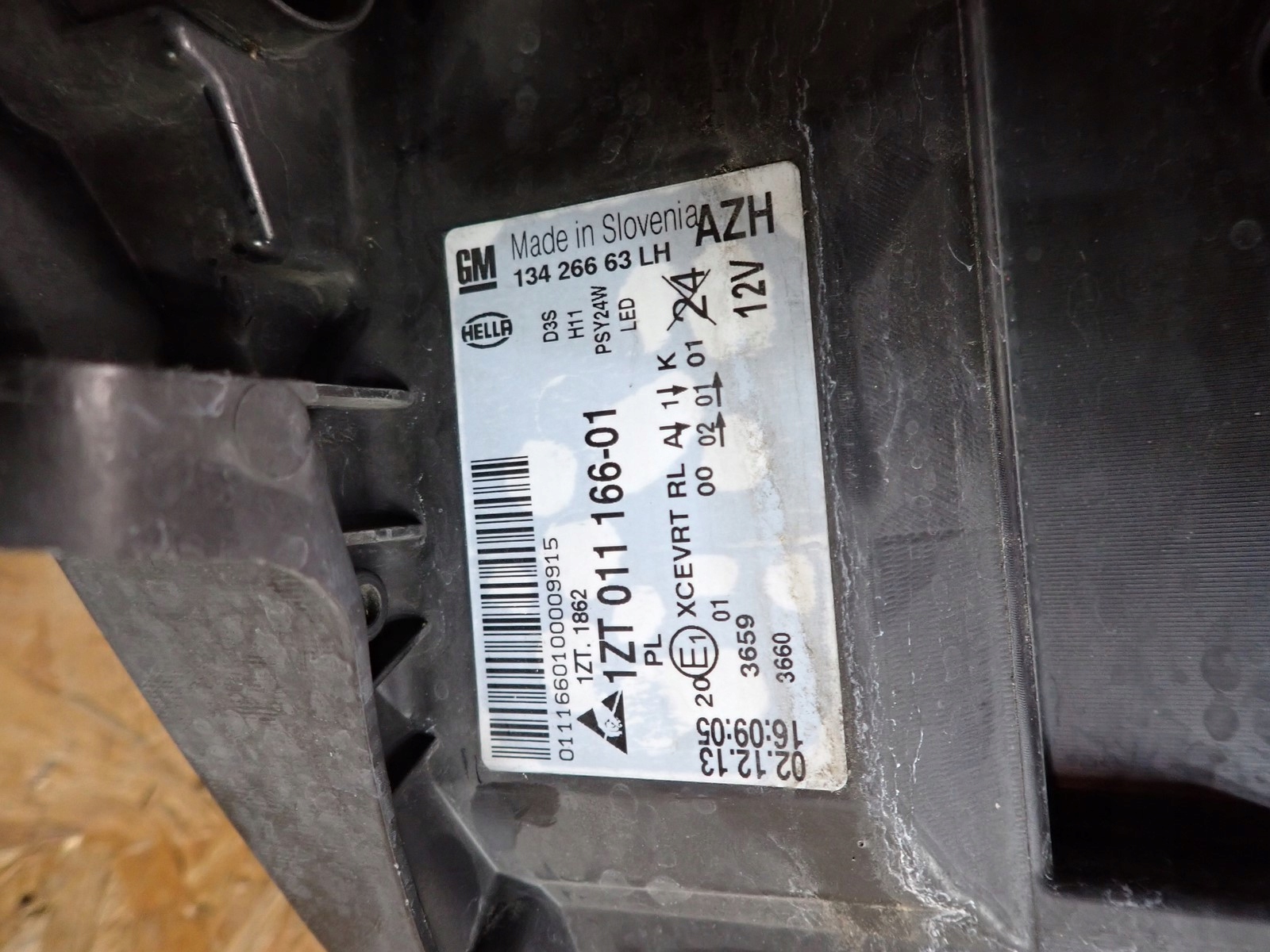 light left left BI XENON OPEL INSIGNIA A HB LIFT 2013-2017R 13426663