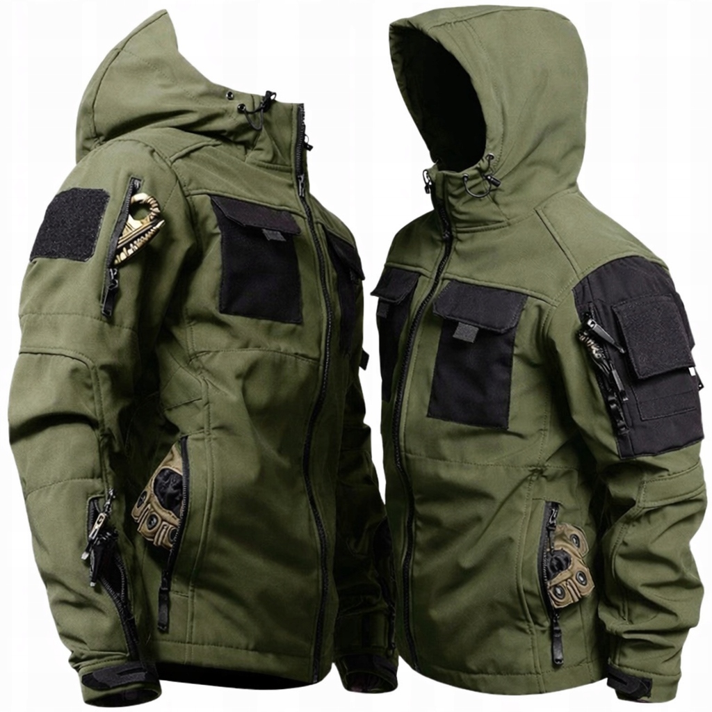 Kurtka softshell taktyczna męska militarna survival trekking z kapturem