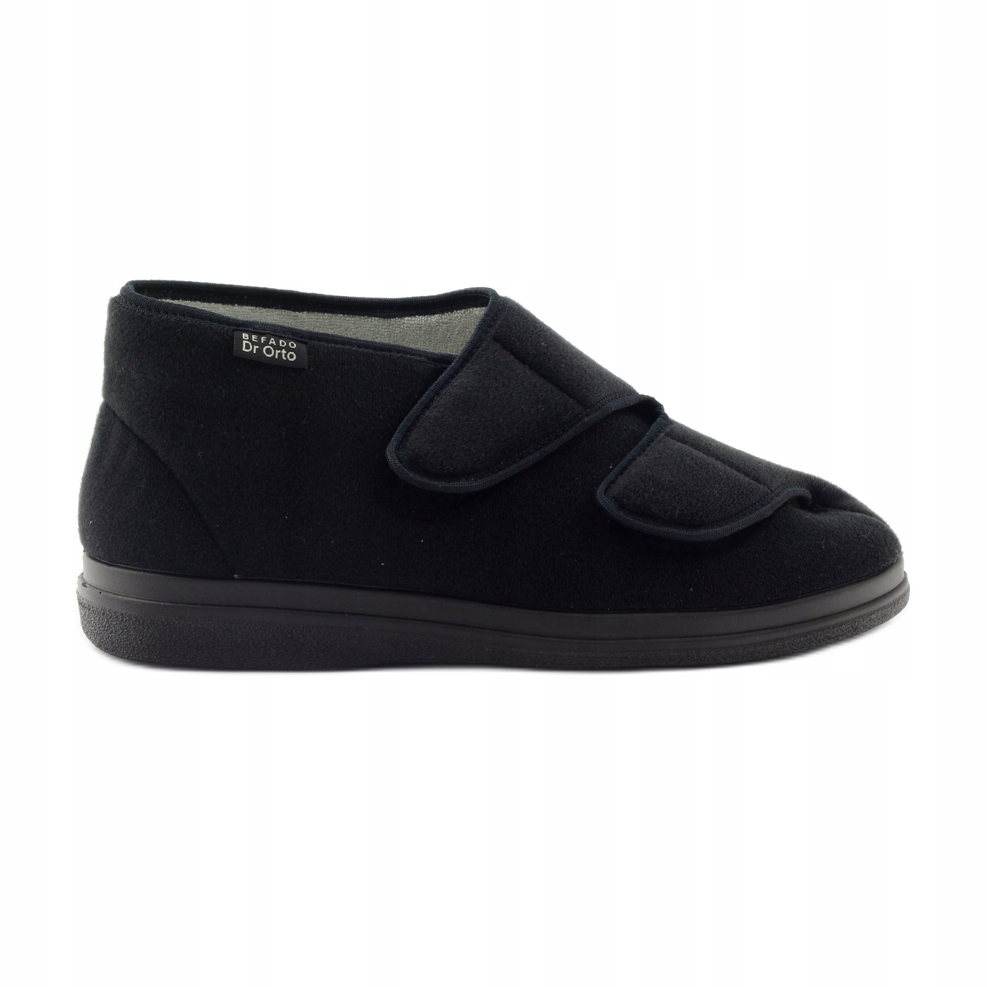 

Czarne Tkanina Buty Kapcie Befado r.46
