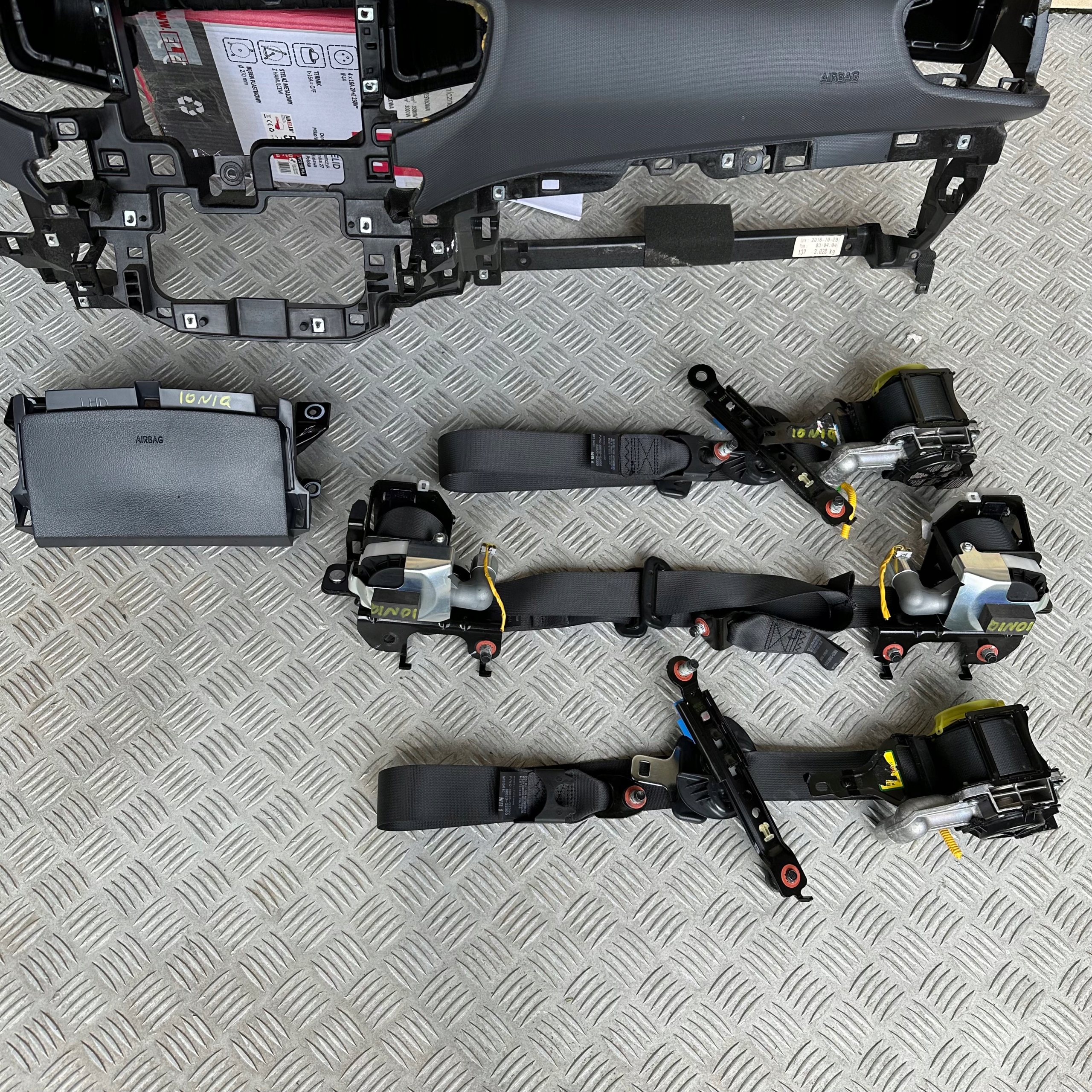 dashboard console complete airbag HYUNDAI IONIQ 2019R