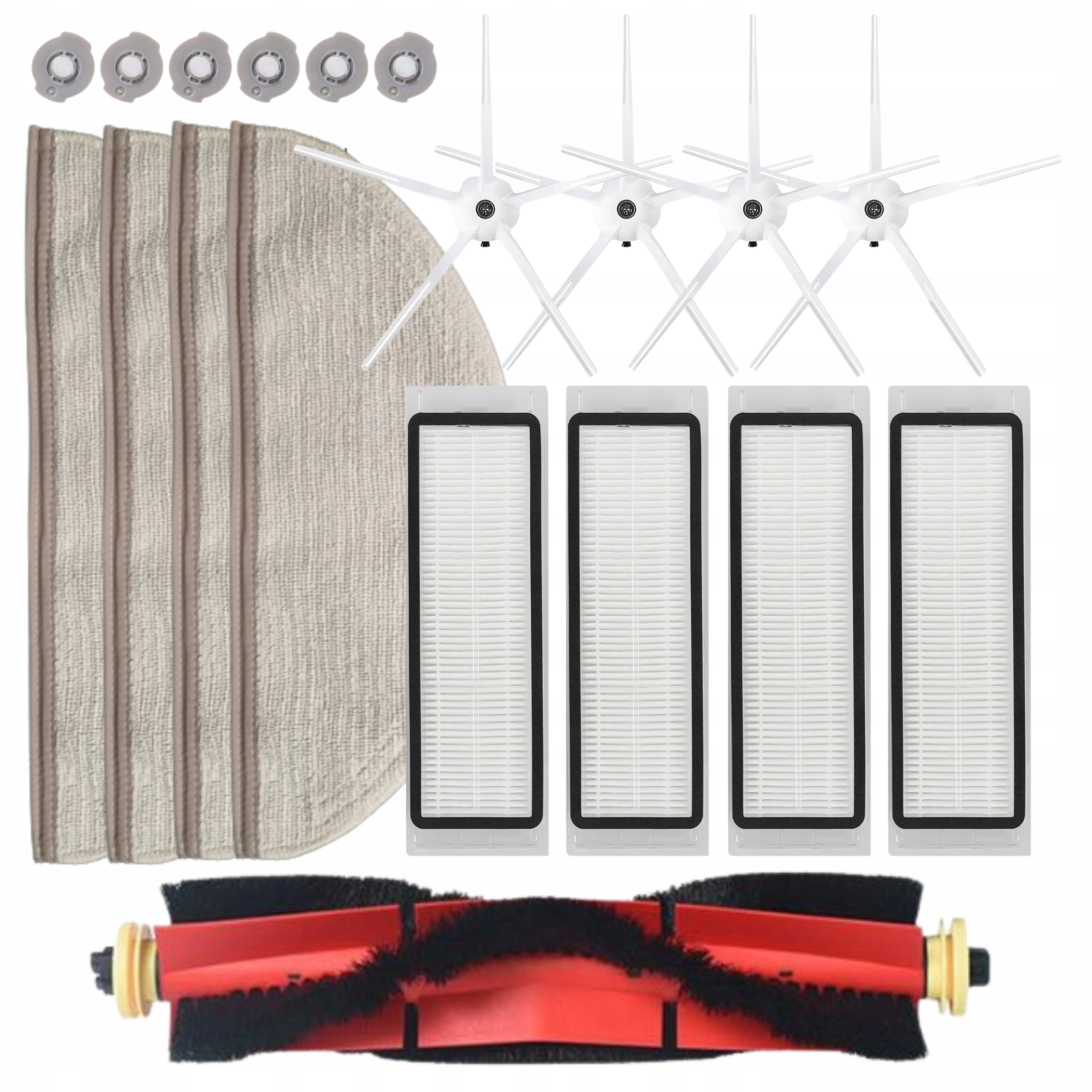 Sada kartáčů a filtrů mopů pro RoboRock S5max S6 Pure S6 S6 max E4