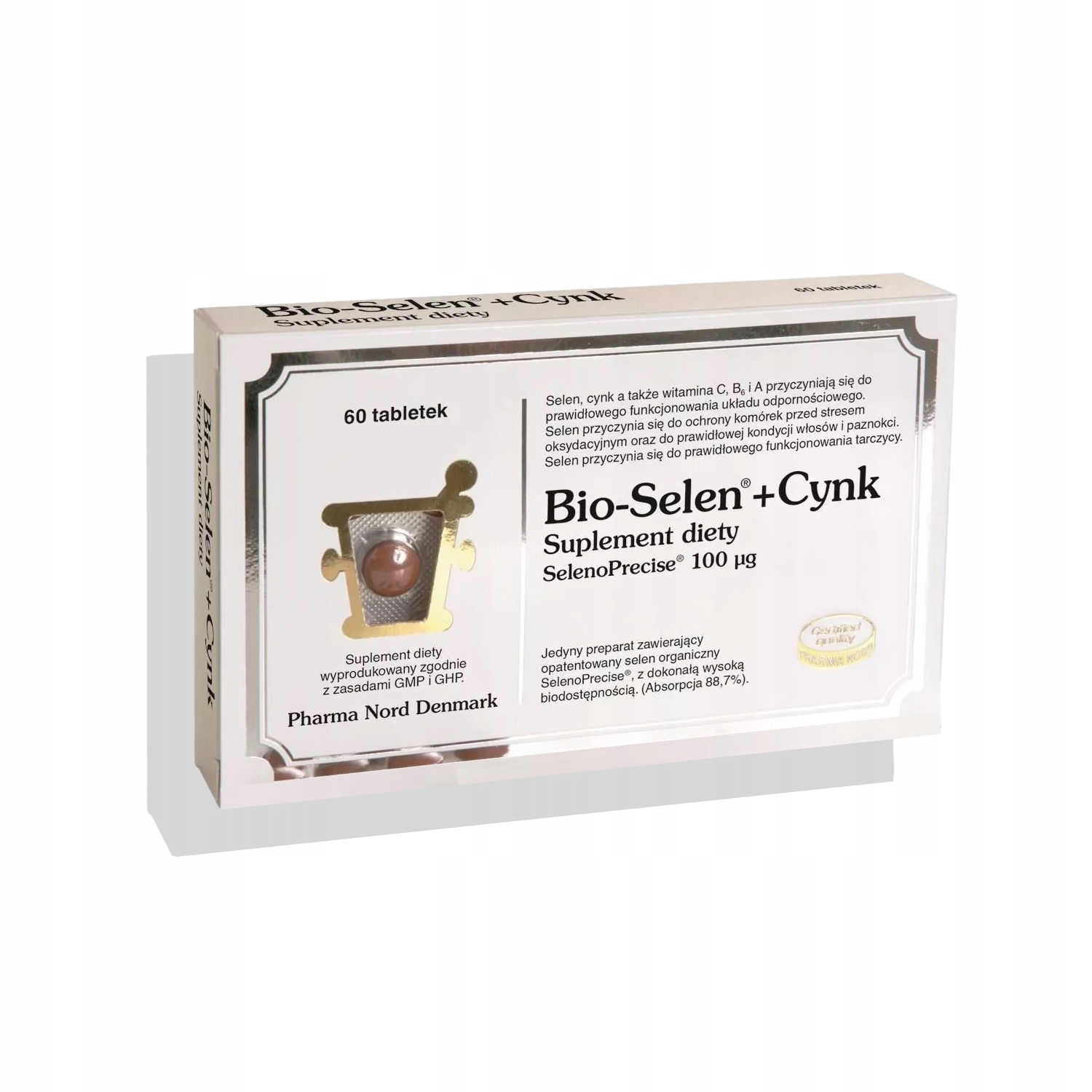 Bio-Selen + Cynk suplement diety 60 tabletek Marka Pharma Nord