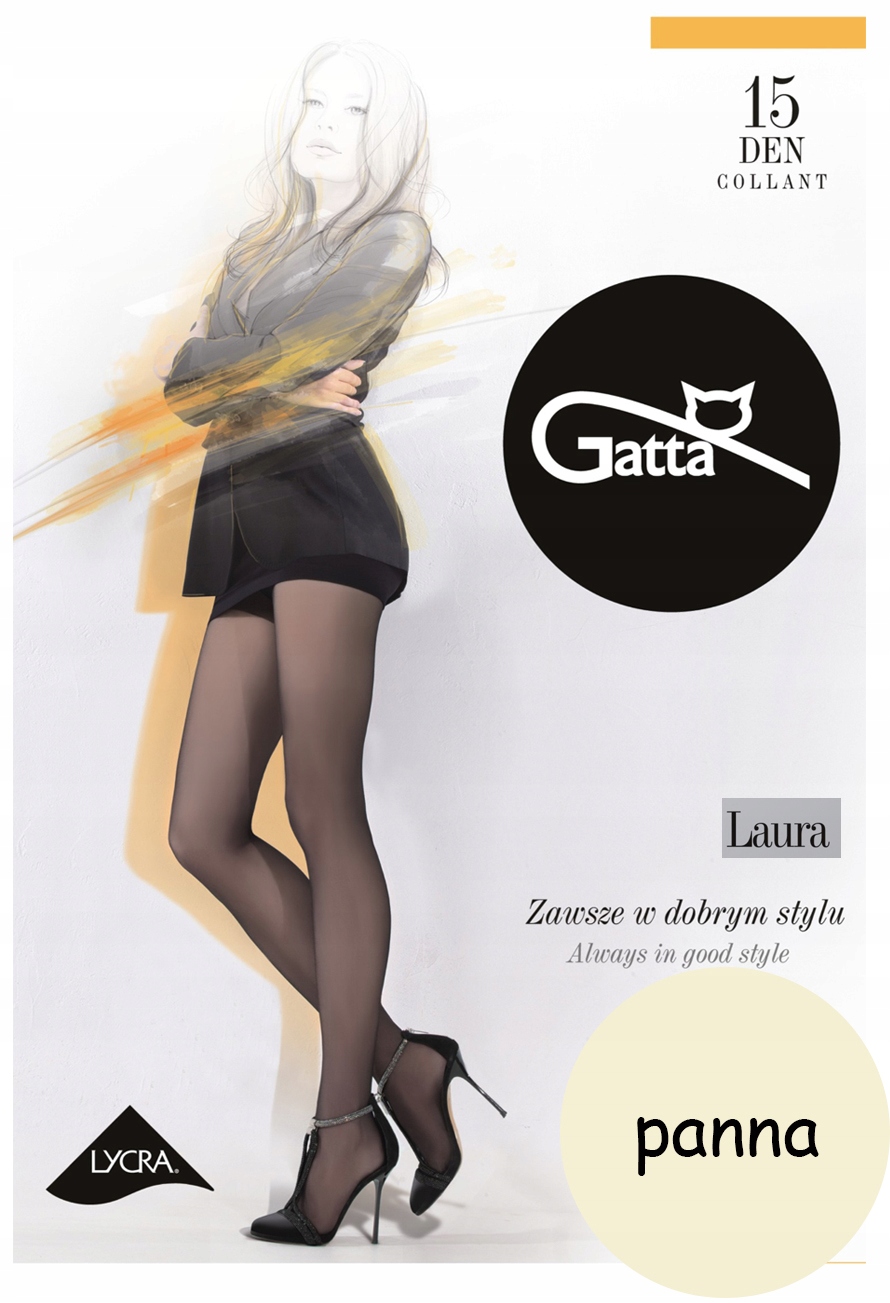 

Gatta rajstopy Laura 15 den Lycra panna 3 M