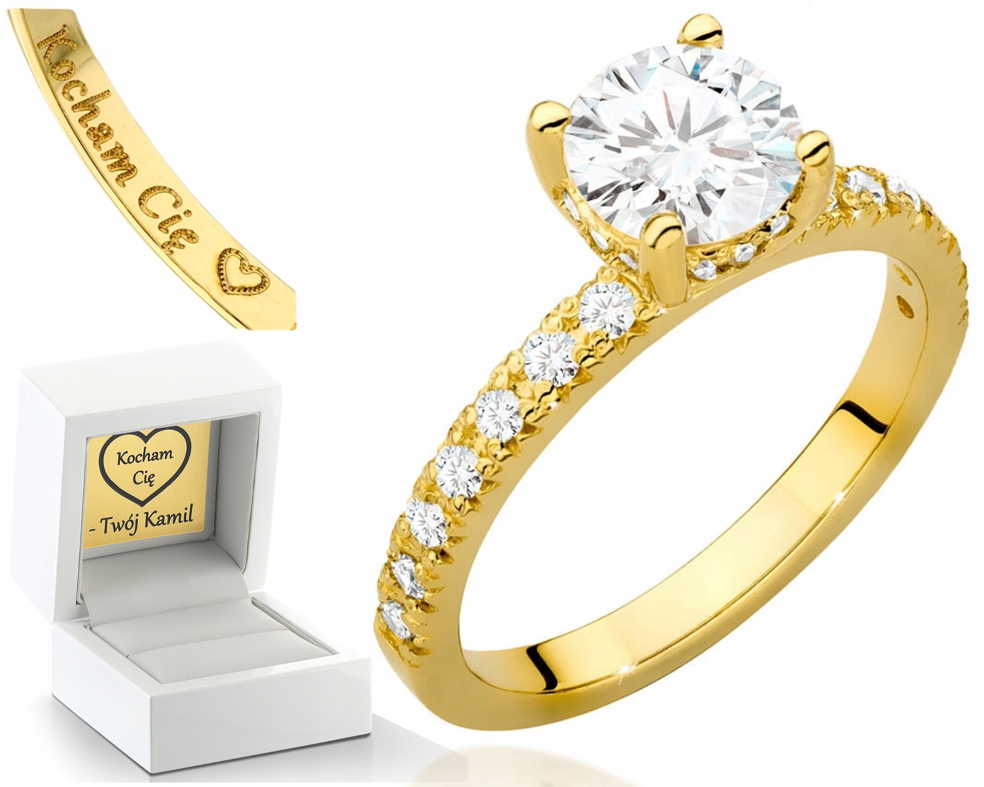 Prstýnek Žluté Zlato S Laboratorním Briliantem, Elegantní