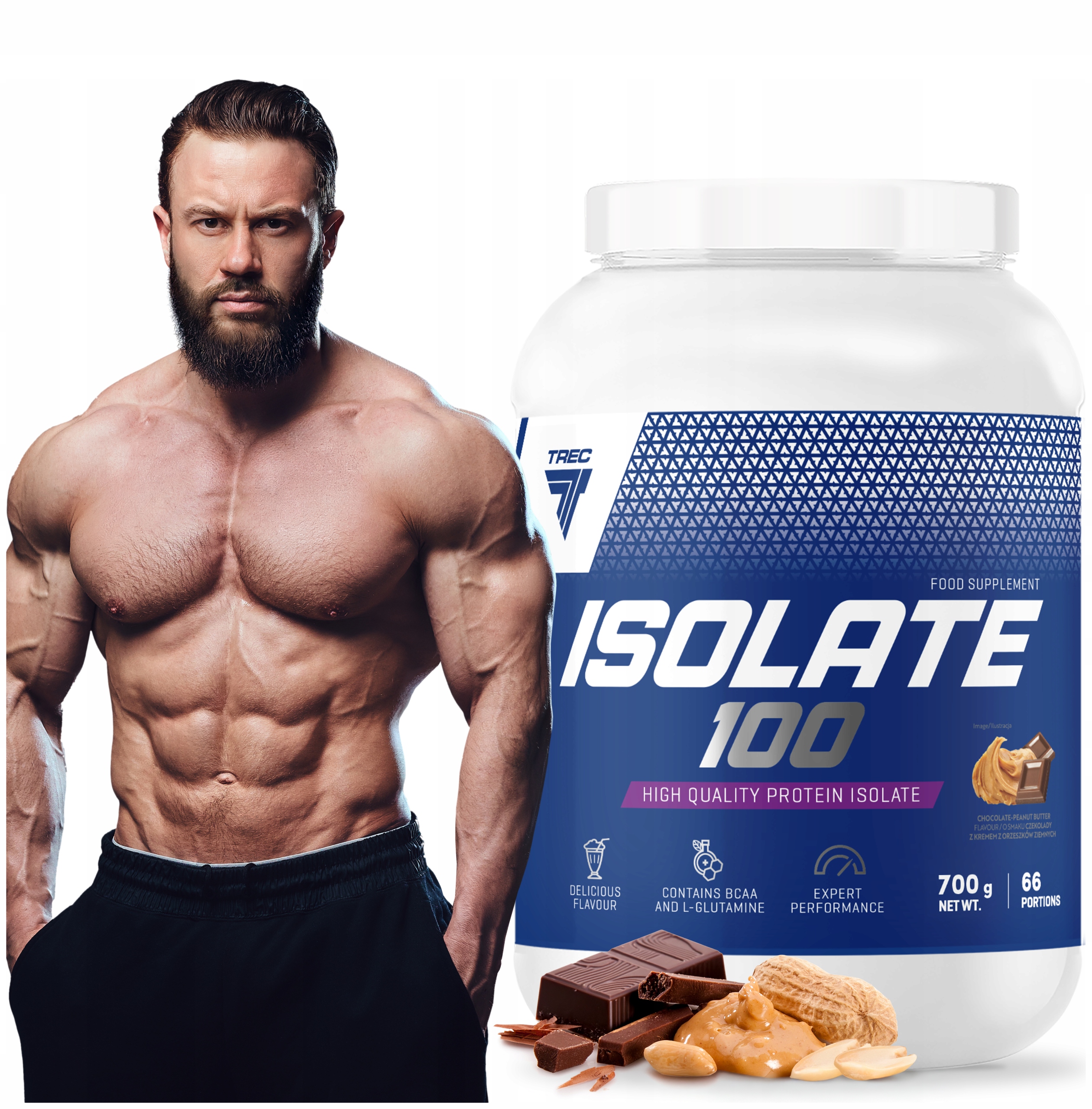 Trec Isolate 100 700 G Izolát Iso Syrovátkové Bílkoviny Vysoká Kvalita Hmota Socha