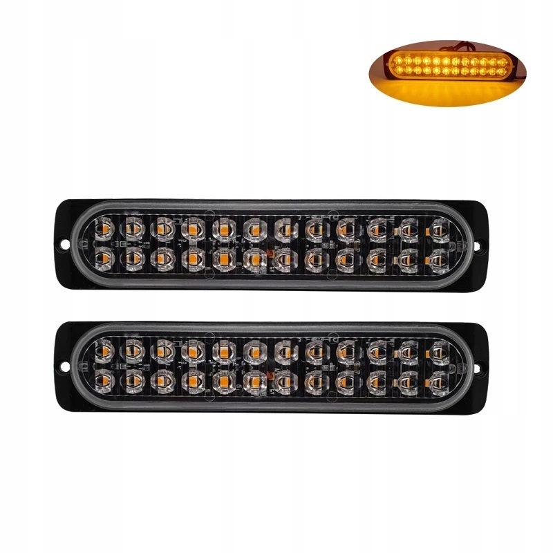 LAMPA OSTRZEGAWCZA 24xLED STROBOSKOP 12v 24v Xende