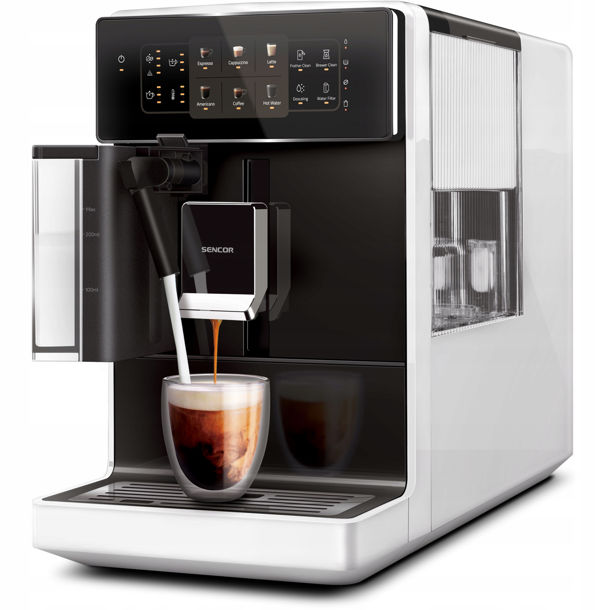 Automatický kávovar na espresso Sencor Ses 9301WH 1400 W biela