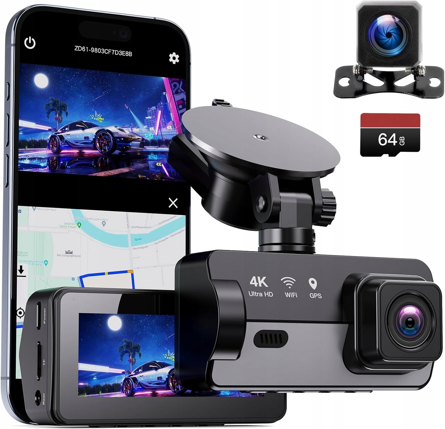 KAMERA SAMOCHODOWA WIDEOREJESTRATOR FULL HD 1080P SZEROKOKĄTNA EVARY