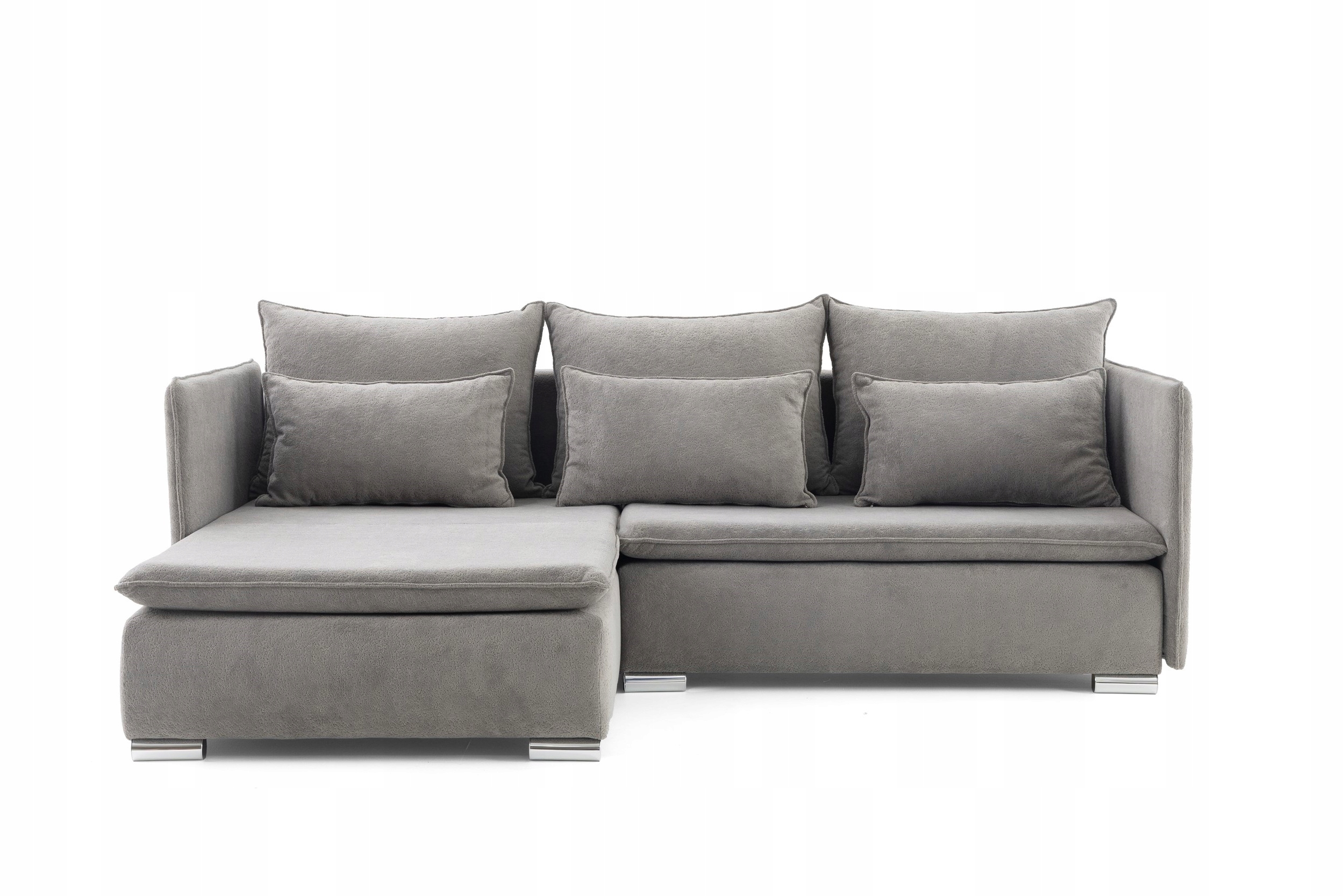 Rohová Sedací Souprava s funkcí spaní Volné polštáře