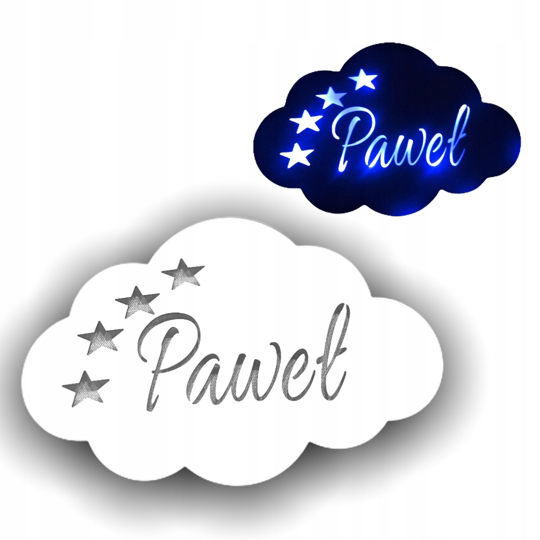 Ночник СВЕТОДИОДНЫЙ ОБЛАКО Звезды с ИМЕНЕМ ИМЯ