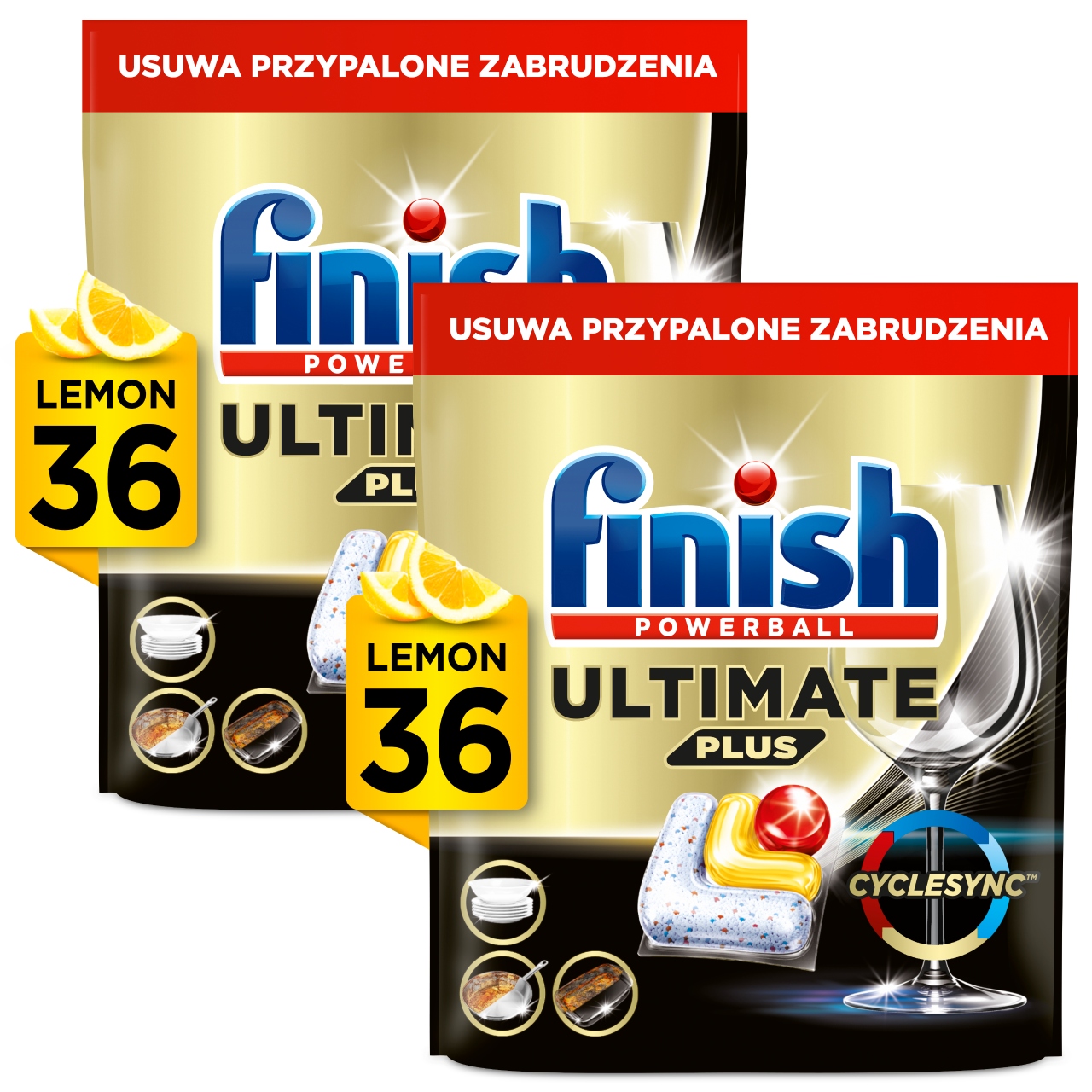 Levně Finish Ultimate Plus Kapsle do Myčky Vůně Lemon Citron 72 kusů