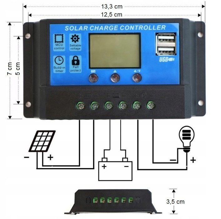 Zestaw Solarny 405w Panel Słoneczny + Regulator ładowania 30a 12/24v Marka Inna