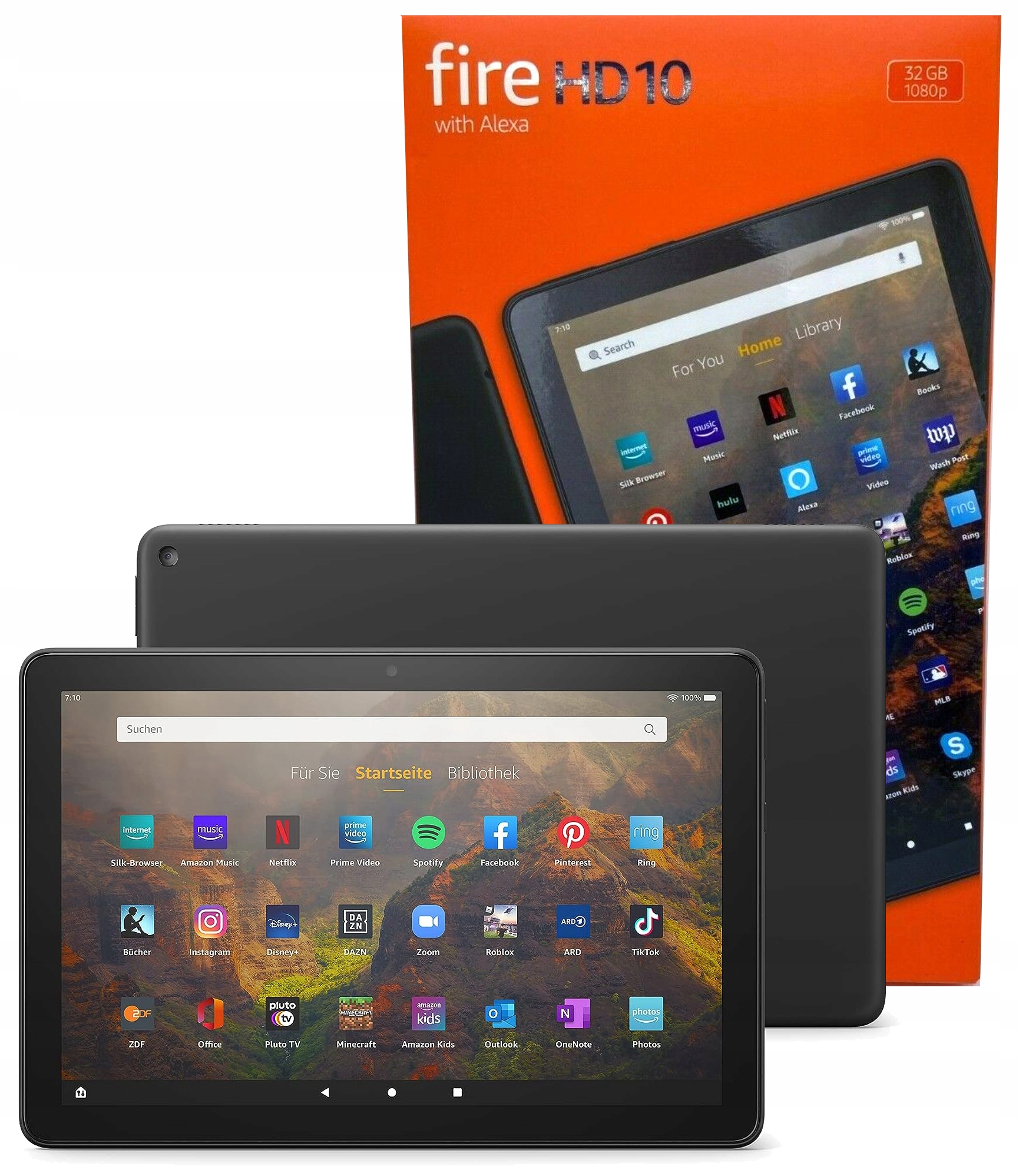 fire HD 10 32GB オリーブ Fire HD 10 Tablet 2021, 32GB, Olive Bundle - Includes Zipper