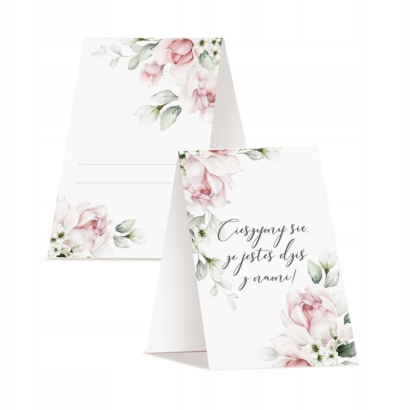 

Winietki do wypisania Różowe Kwiaty 10szt