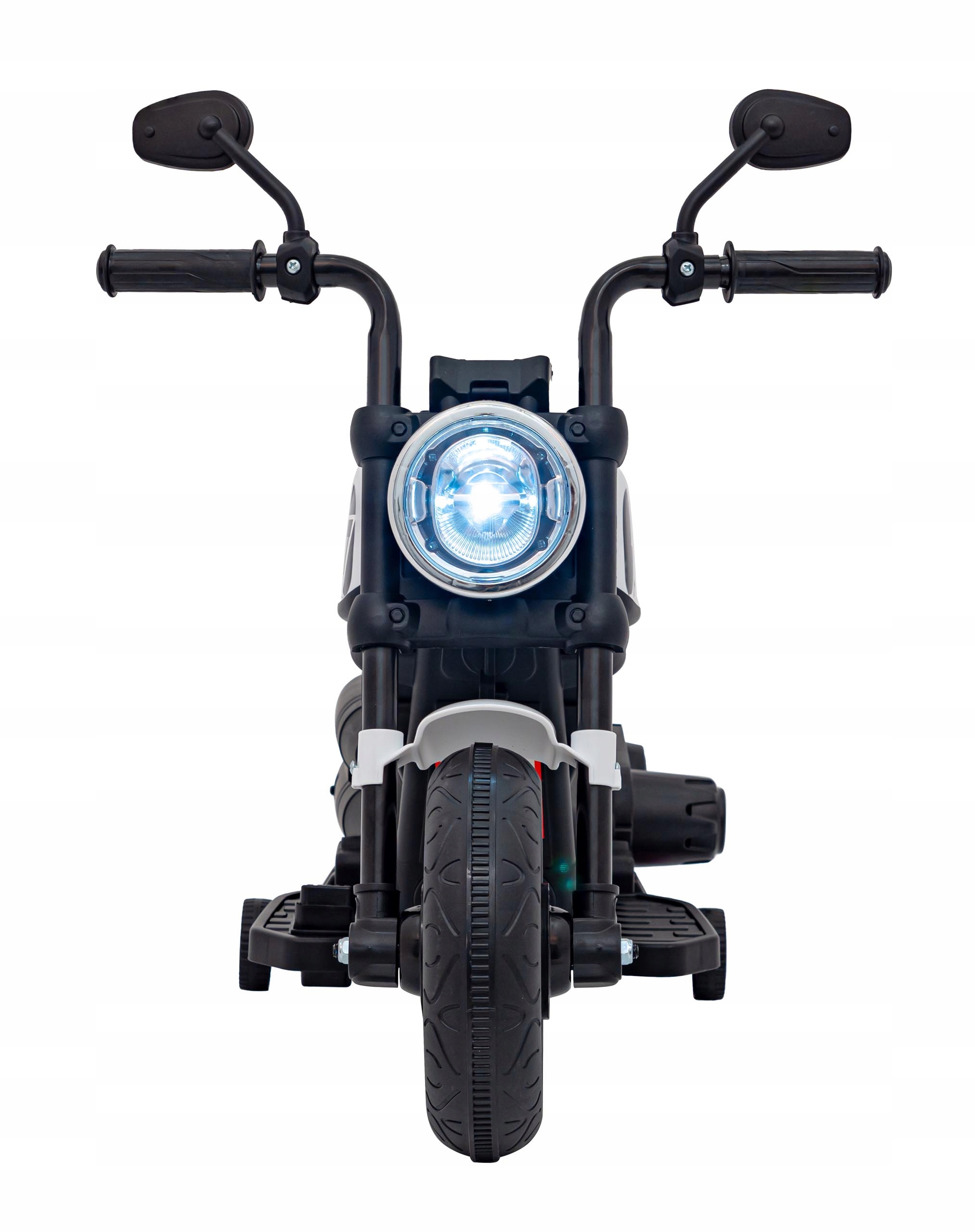 Motorek Chopper Faster na akumulator dla dzieci Biały Radio Fm Panel au