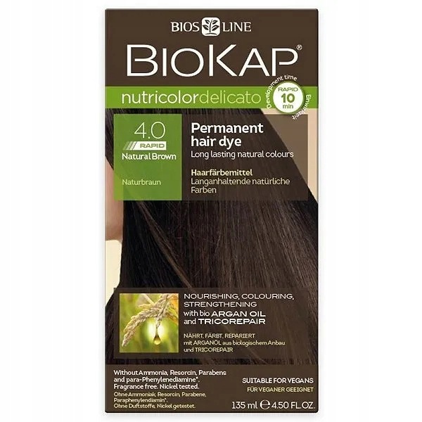 Biokap Nutricolor Delicato Rapid, barva, 4.0 natural