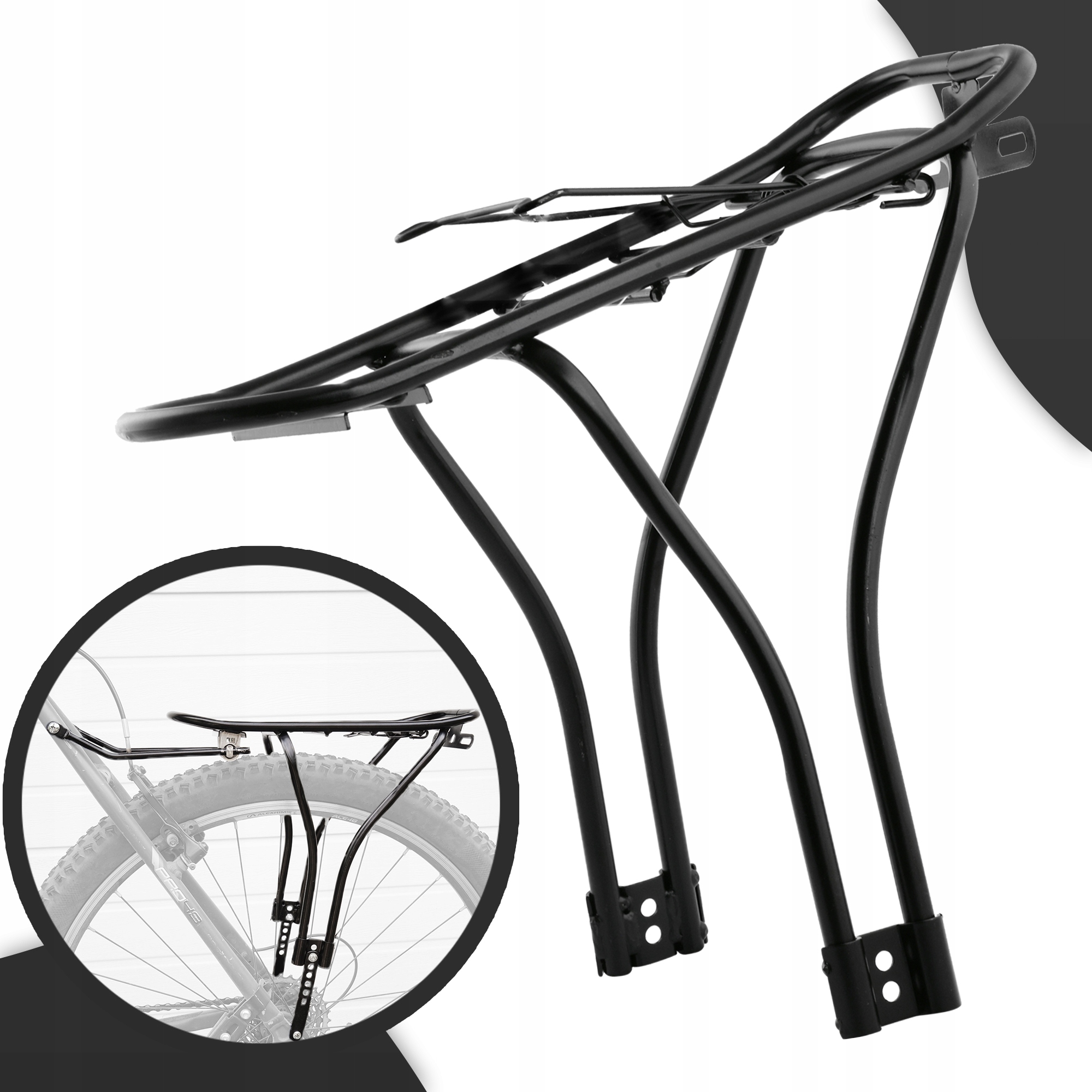 

Bagażnik rowerowy tylny 16"-26" 25kg