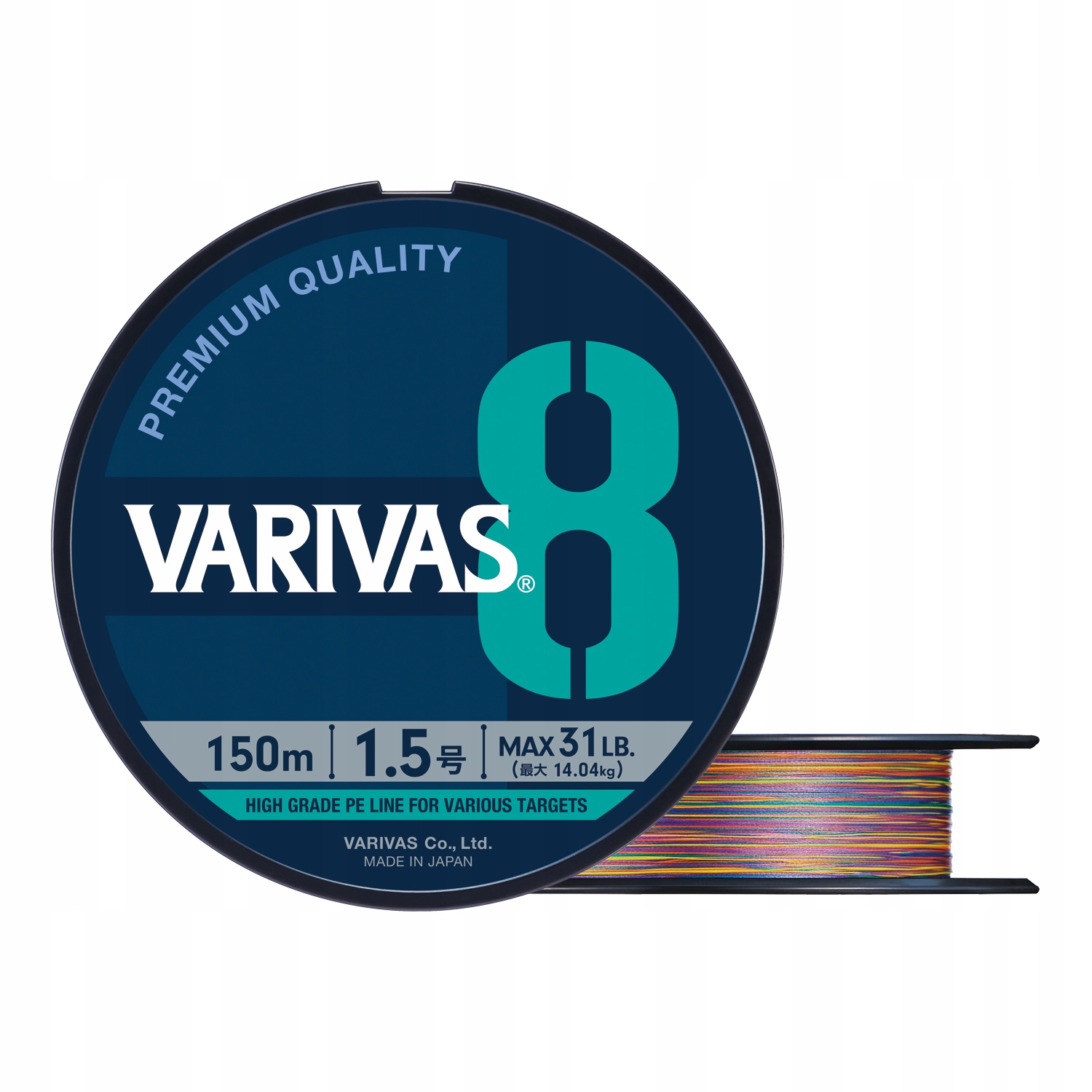 Šňůra Varivas Pe 8 Stripe Marking Edition #0.8/0.148 mm/16 lb/7.24 kg 150 m